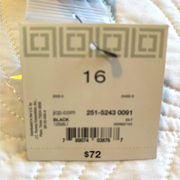 NWT Liz Claiborne Black 3/4 Sleeve Dress, 16, chic, professional, Madison Avenue - Picture 7 of 8